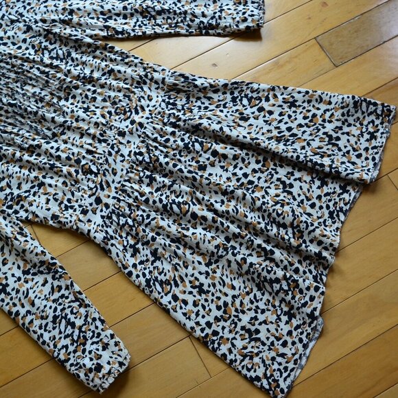 Zadig & Voltaire Remus Leo leopard long sleeve button down mini dress Size M - Picture 7 of 16